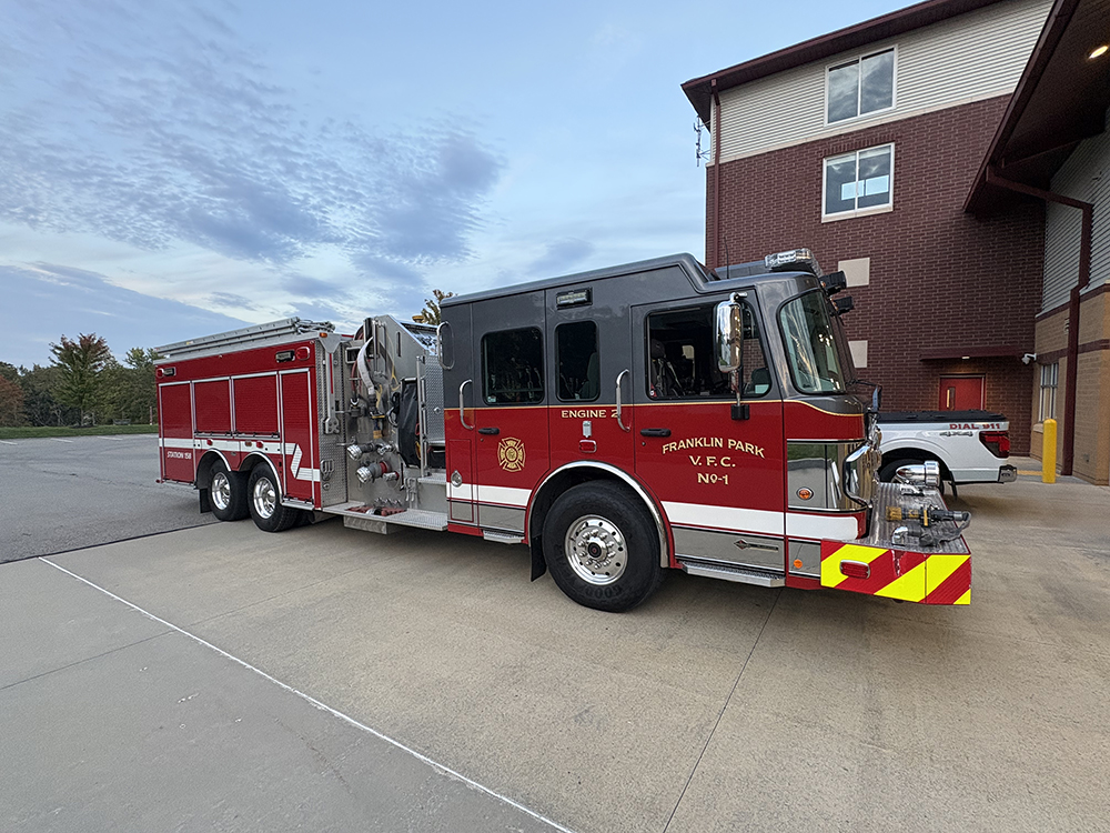 Engine 2, a 2015 Spartan 4 Guys 1750 GPM pumper at Franklin Park Volunteer Fire Company