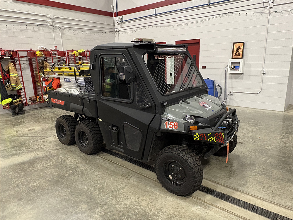 Polaris Ranger 6x6 UTV for brush fire and off road rescue at Station 158